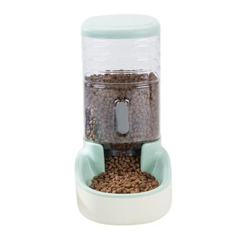 Distributeur de Croquettes Chat Transparent Vert