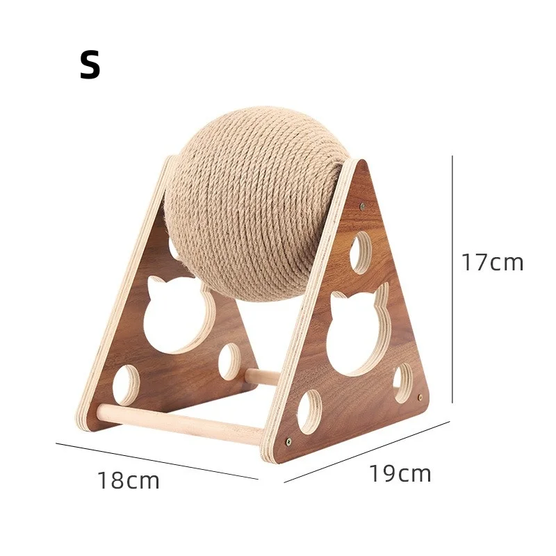 Katzenkratzball aus Sisal und Holz - Langlebig - GriffChat