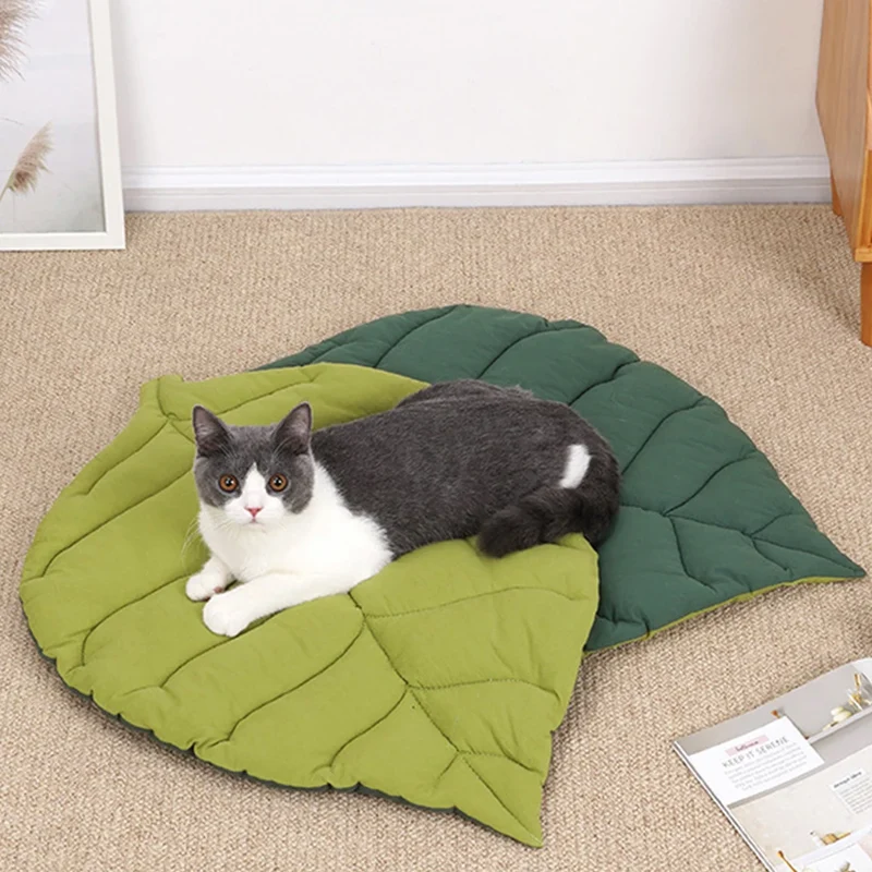Tapis de couchage en coton forme feuille