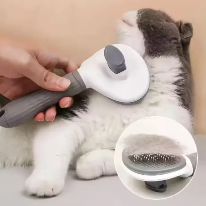 Brosse auto-nettoyante pour chien et chat