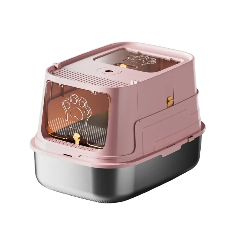 Maison de toilette avec bac en inox