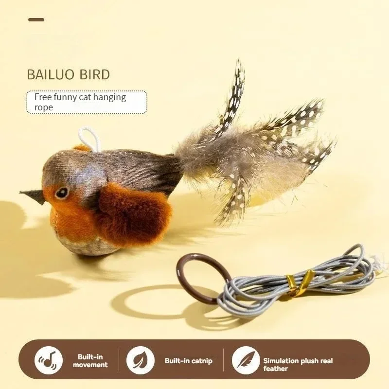 Oiseau sonore interactif pour chat