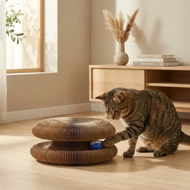 Griffoir Accordéon 3-en-1 — L'alternative compacte à l'arbre à chat