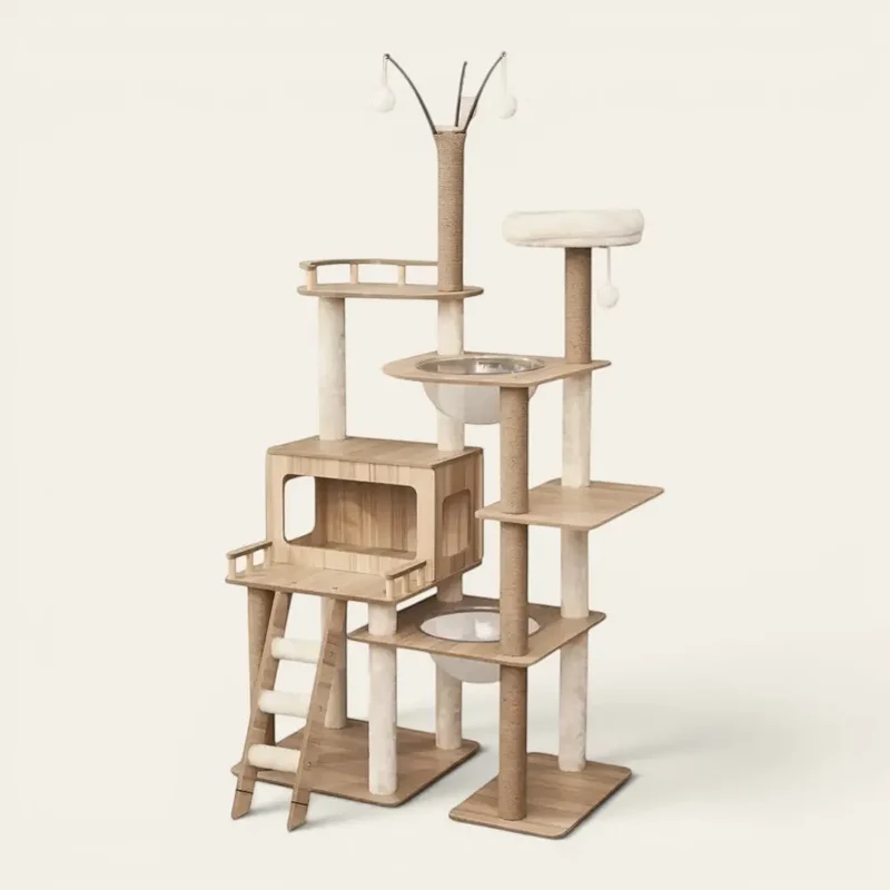 Arbre à chat bois naturel – Matière vraie, aucun artifice