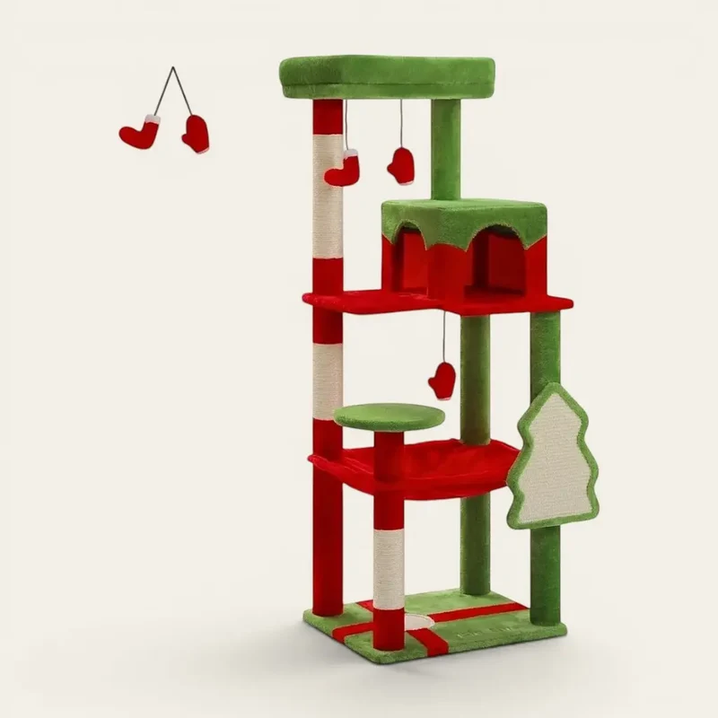 Arbre à chat sapin Noël – Le cadeau de Noël utilisé 365 jours
