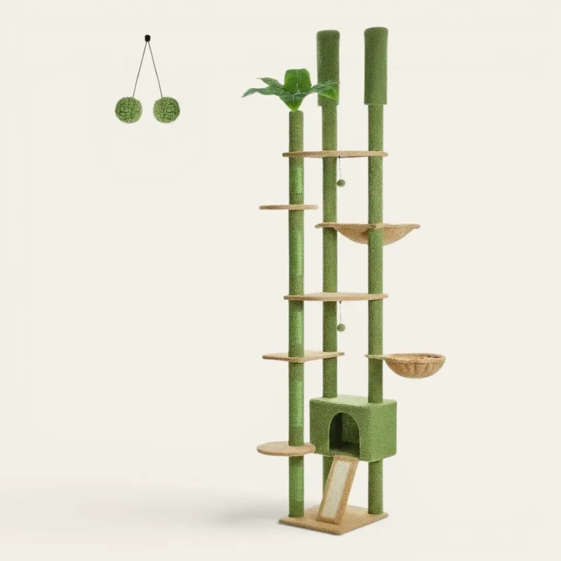 Arbre à chat au plafond – Altitude maximale, encombrement minimal