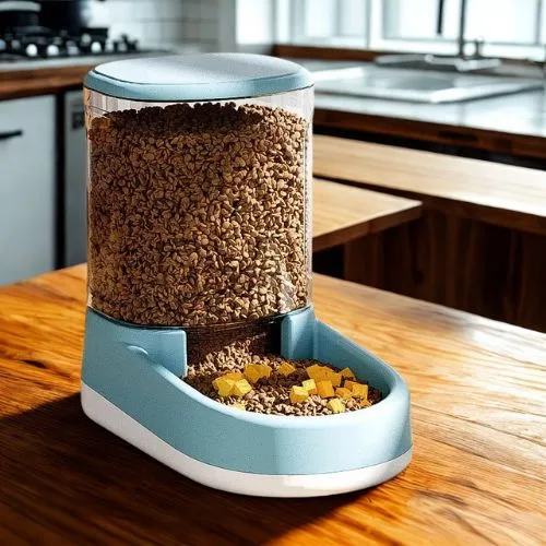 distributeur nourriture chat moderne