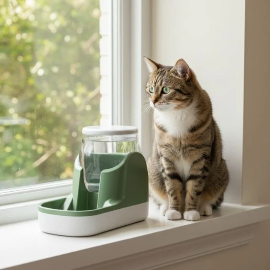 distributeur nourriture chat design