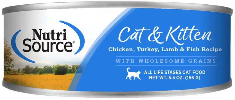 NutriSource - Chat & Chaton Pâté de Poulet, Dinde, Agneau et Poisson - Nourriture Humide pour Chats