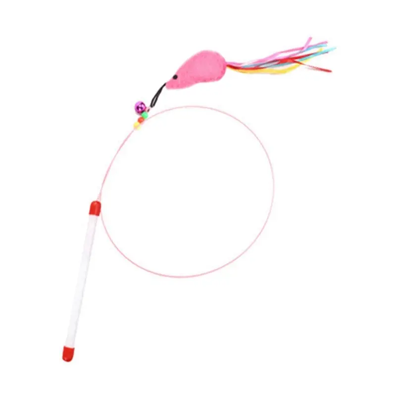 Canne à Pêche avec Souris rose pour Chat