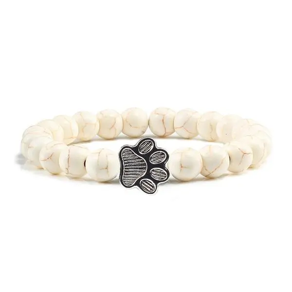 Bracelet Chat avec Pierres de Lave