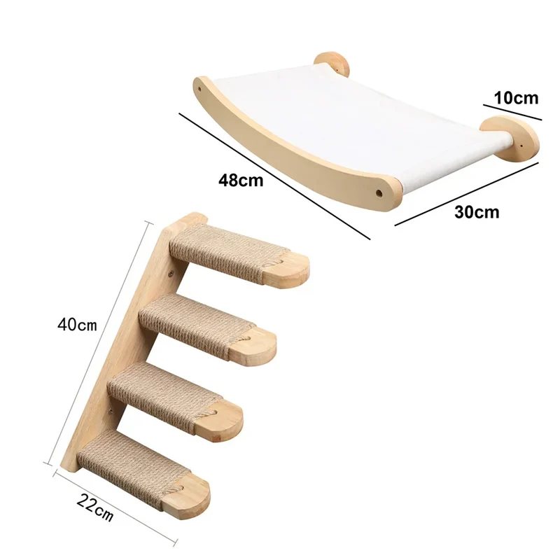 Passerelle murale en sisal pour chat