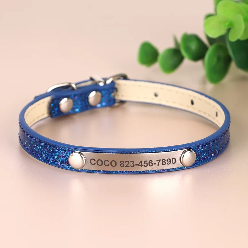Collier à strass personnalisé pour chat