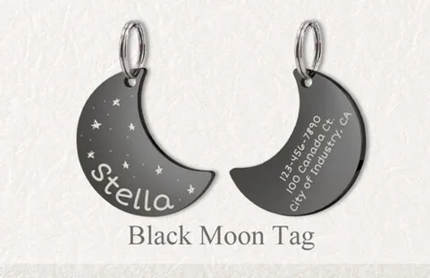 Médaille lune en acier à graver