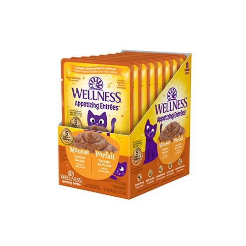 Wellness - Appetizing Entrées - Mousse Chicken Recipe Infused with Broth Wet Cat Food (1.4oz)