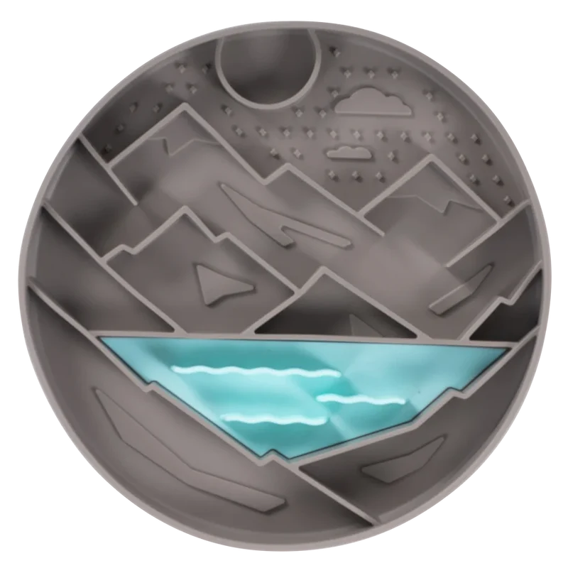 Bol en Silicone Gris Motifs de Montagnes