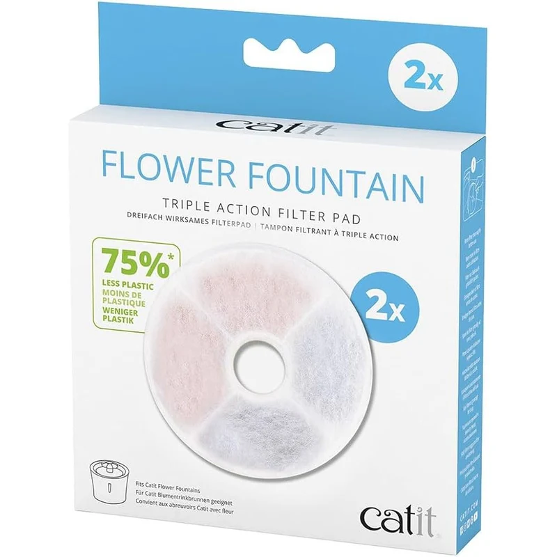 Filtres à Triple Action Sans Rebord pour Fontaine à Fleurs