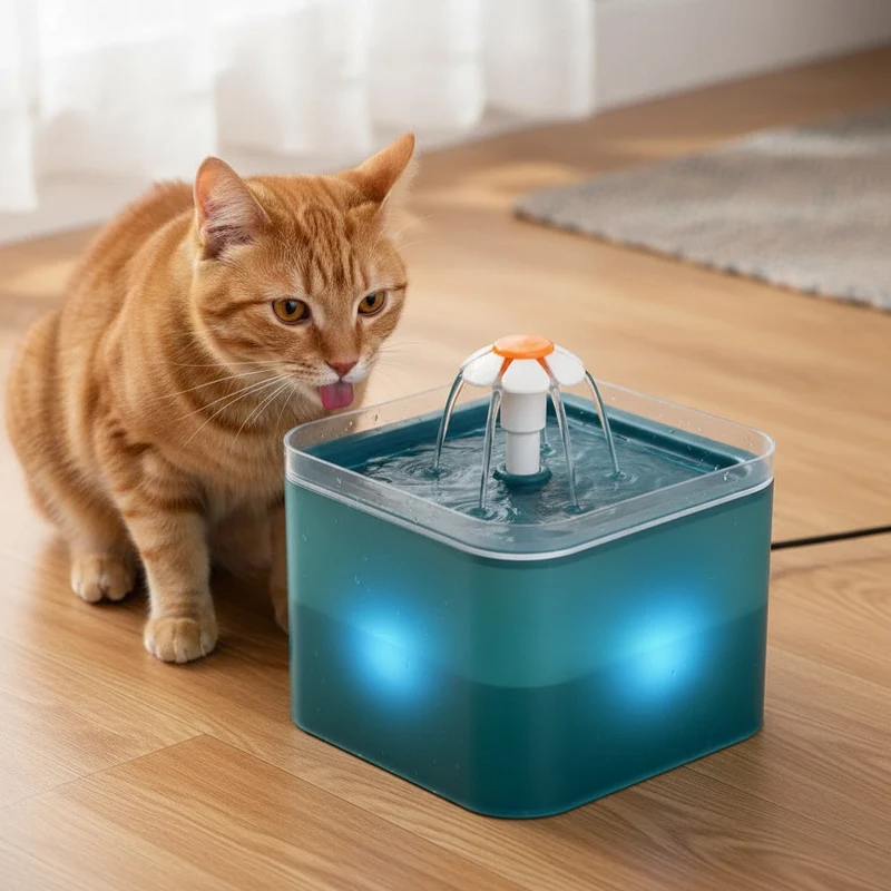 Fontaine à eau Chat - Design fleur - SilentFlow