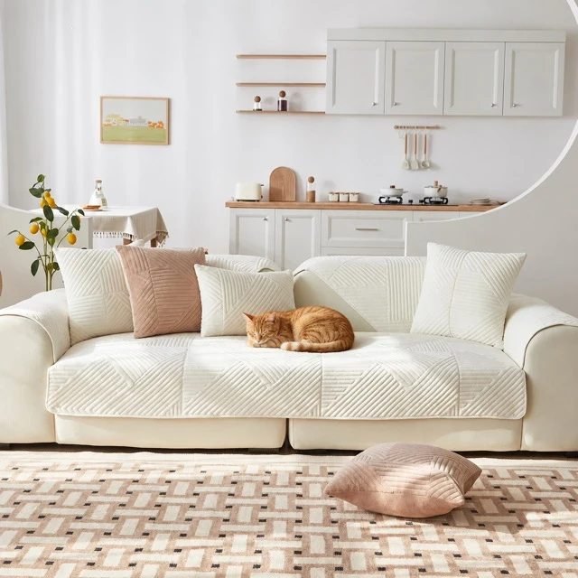 Protection canapé chat en velours cristal - Plaid Anti-griffe