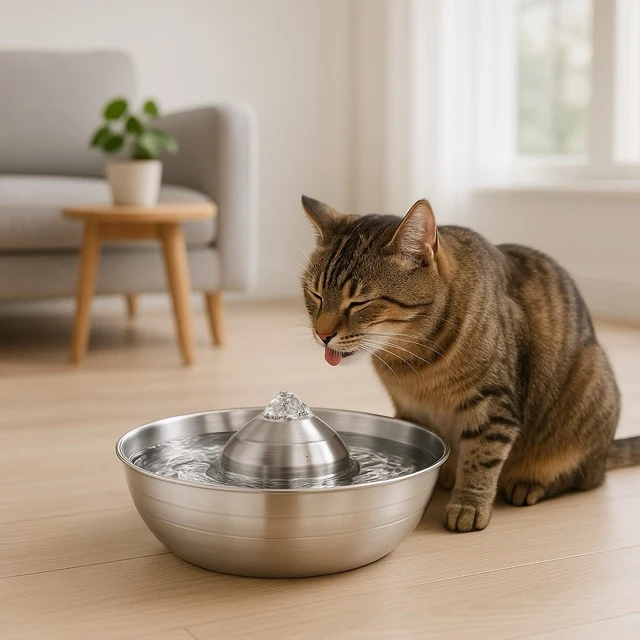 Fontaine chat – acier inoxydable – CatsFlo