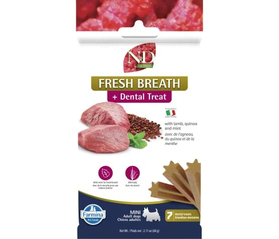 Farmina N&d Quinoa - Fresh Breathe Dental Treats For Dogs - Mini 60g