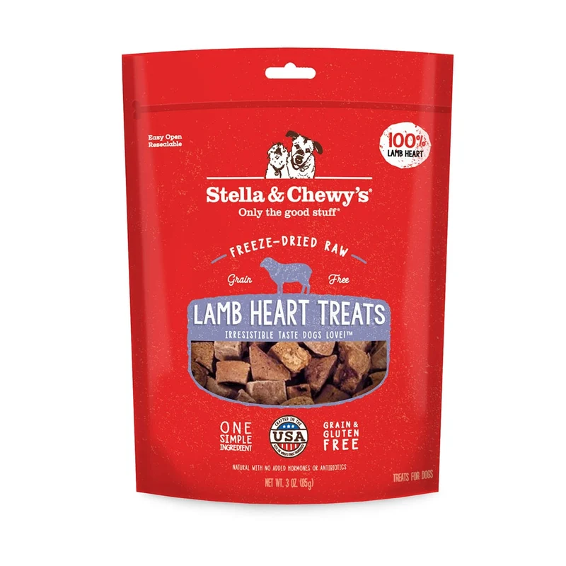 Stella & Chewy's Lamb Heart Dog Treats (3oz)