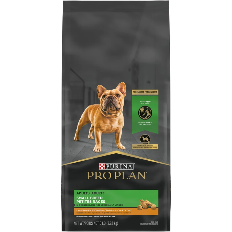 Nourriture au Poulet & Riz avec Bouchées à la Viande pour Chiens Adultes de Petites Races
