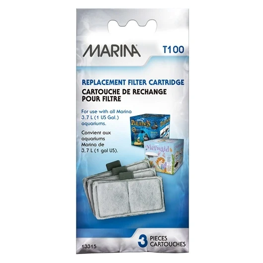 Marina T100 Replacement 3.7L (1 US Gal) Aquarium Filters