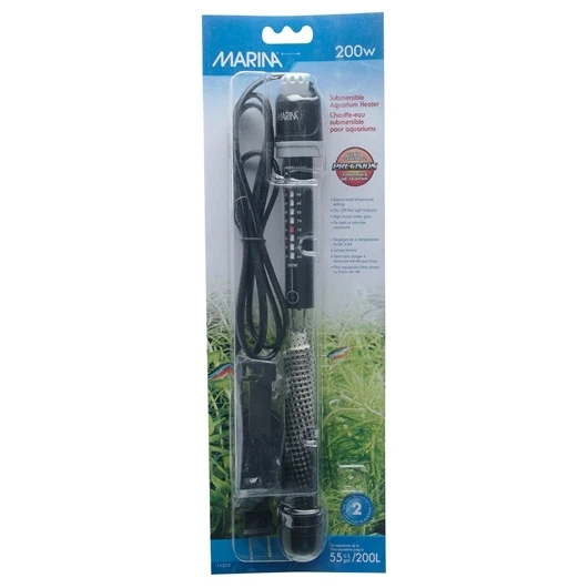 Marina Submersible Pre-Set Aquarium Heater - 200 W - 27 cm (10.6”)