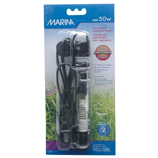 Marina Submersible Pre-Set Aquarium Heater - 50 W - 22 cm (8.5”)