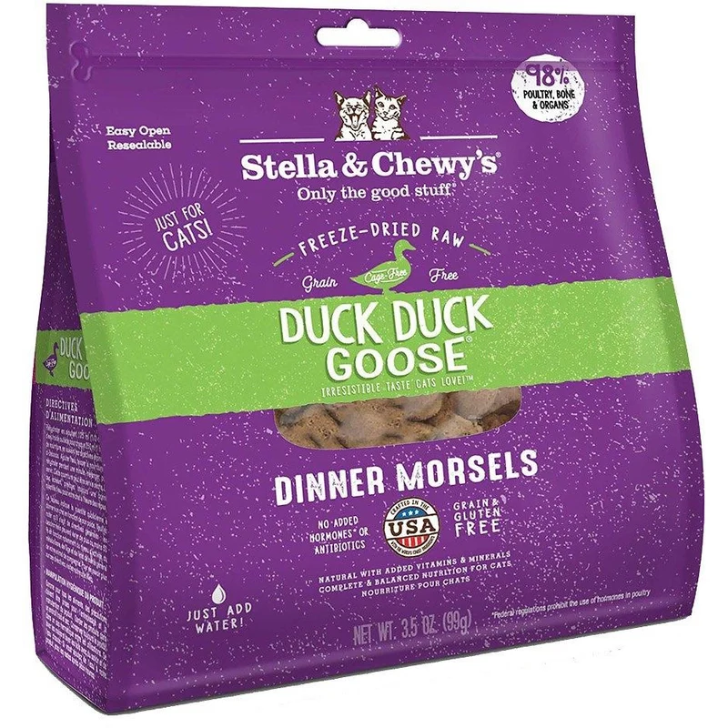 Stella & Chewy's - Duck Duck Goose Freeze-Dried Dinner Morsels - Cat Food