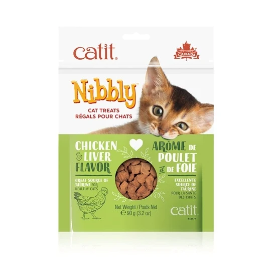 Catit Nibbly Cat Treats - Chicken & Liver Flavour - 90 g (3.2 oz)