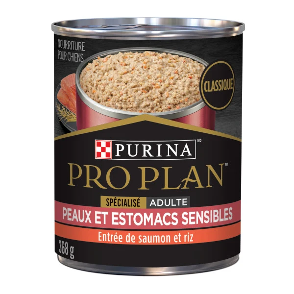 Conserve Peaux et Estomacs Sensibles Entrée de Saumon & Riz pour Chiens Adultes