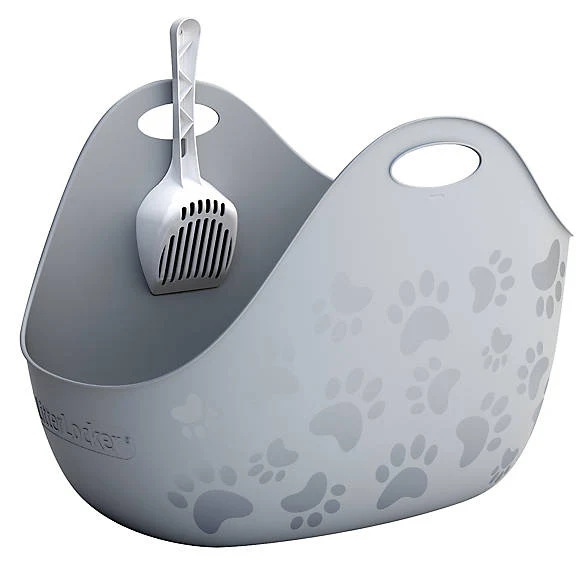 LitterLocker LitterBox for Cats with Scoop - Grey