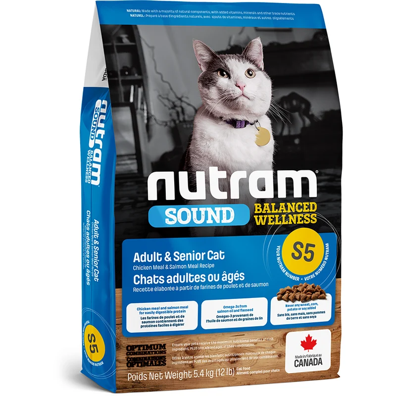 Nutram S5 Sound Balanced Wellness - Adult & Senior Cat Food