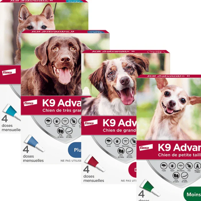 K9 Advantix II Protection Topique Contre les Puces et les Tiques pour Chiens