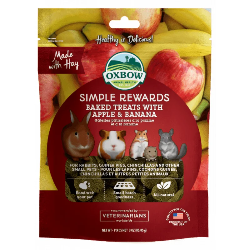 Oxbow Simple Rewards - Baked Treats with Apple & Banana