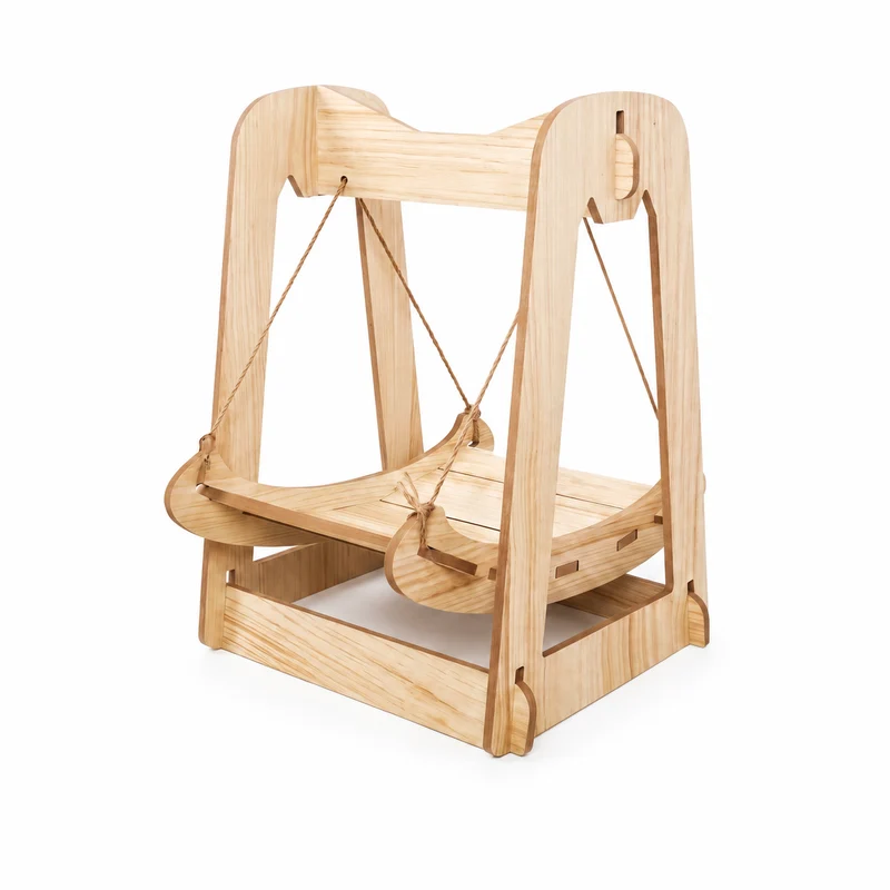 Lit hamac en bois pour chat