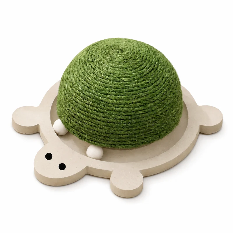 Jouet à gratter durable en forme de tortue en sisal pour chat