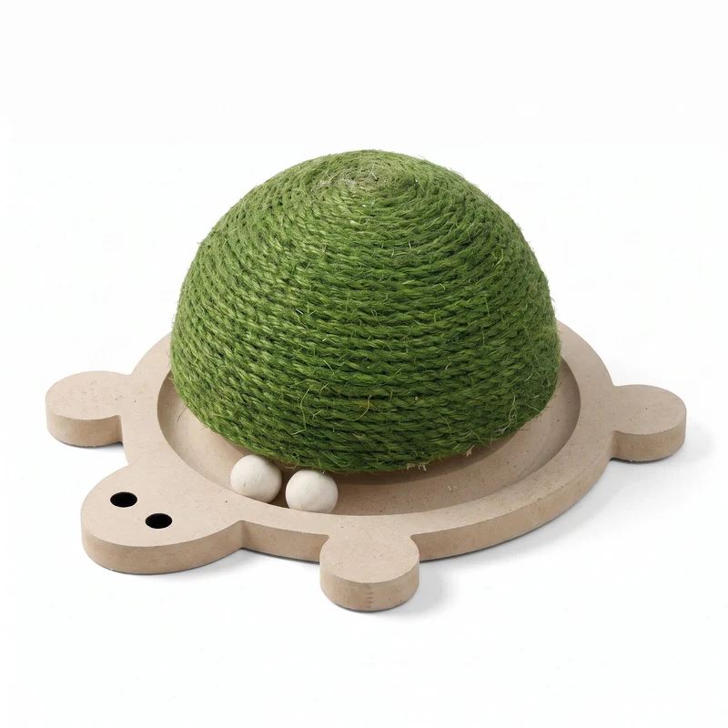 Jouet à gratter durable en forme de tortue en sisal pour chat