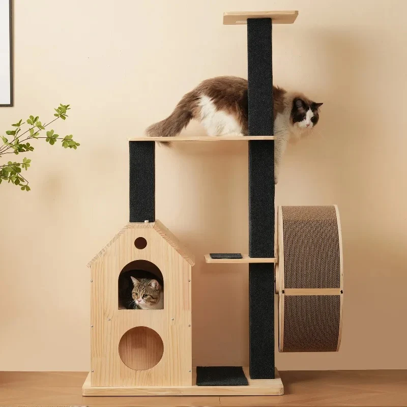 Arbre à chat en bois - LuxeClimb™