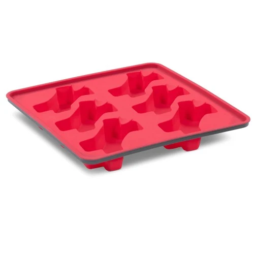 Messy Mutts Moule à sucettes glacées en silicone avec cadre (6 friandises), Melon