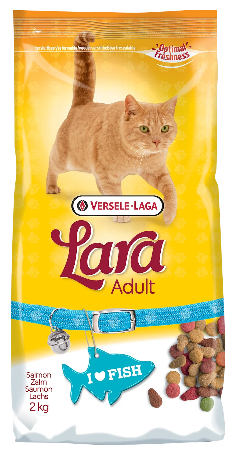 Lara - Chat Adulte Saumon - Nourriture Sèche pour Chats