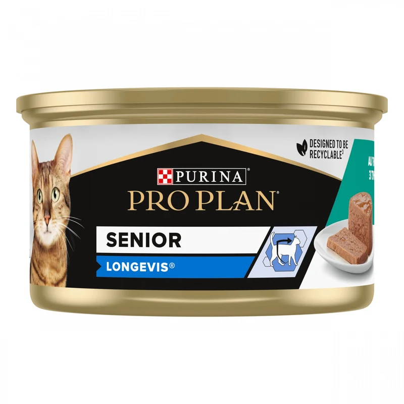 Pro Plan Longevis Senior en mousse au thon - pâtée chat