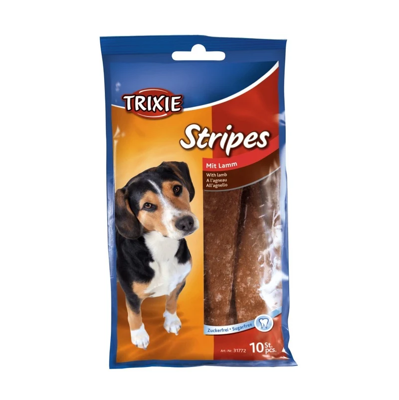 Stripes à l'agneau chien