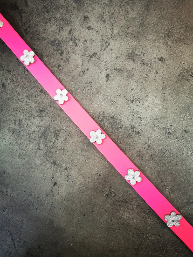 Hot Dogs All Dressed - Collier - Cuir Vegan (Végétalien) - 26'' - Fushia (Rose) - Chien
