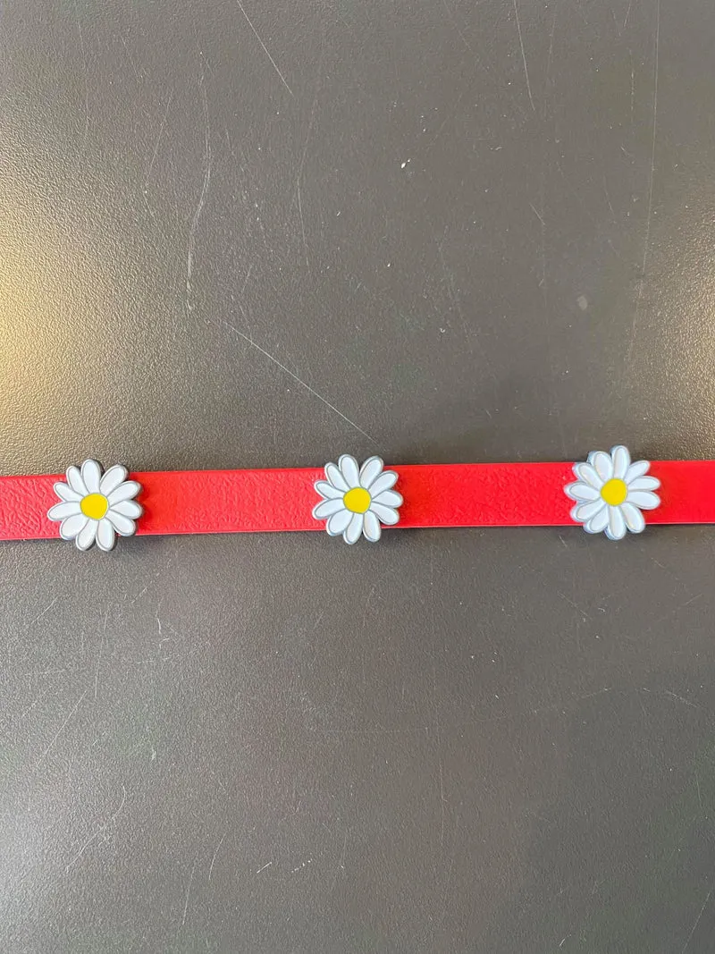 Hot Dogs All Dressed - Collier - Cuir Vegan (Végétalien) - 12'' - Rouge - Chien