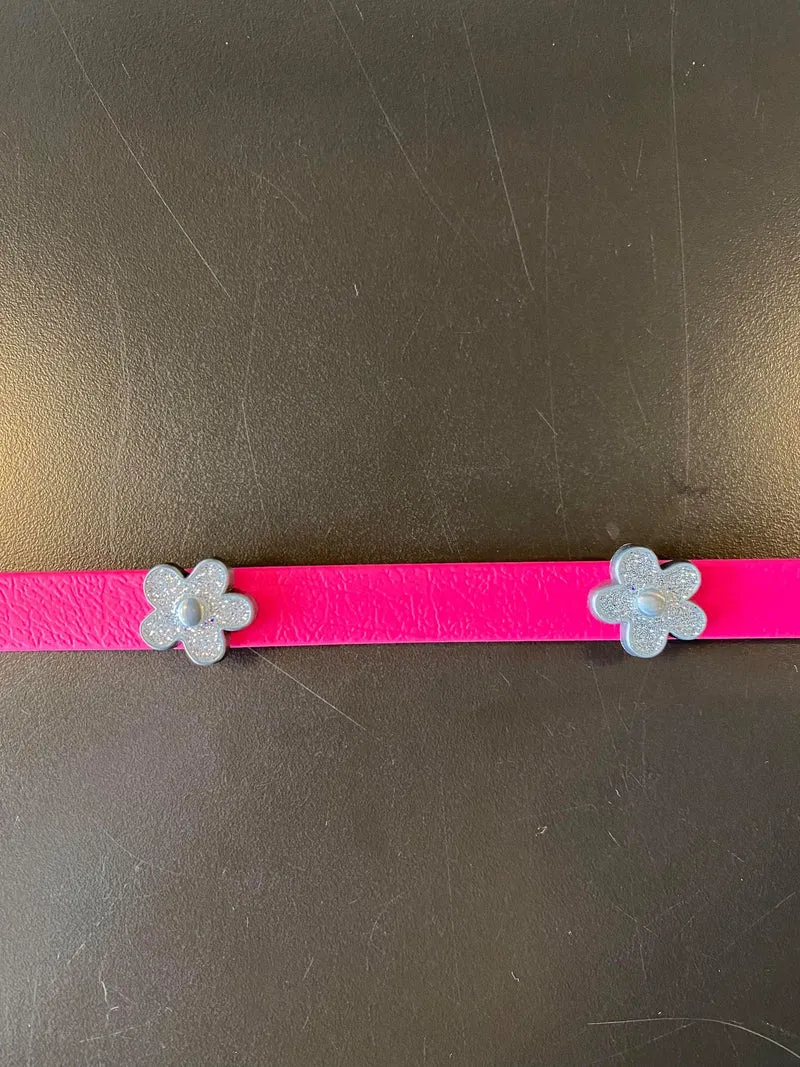 Hot Dogs All Dressed - Collier - Cuir Vegan (Végétalien) - 14'' - Fushia (Rose) - Chien