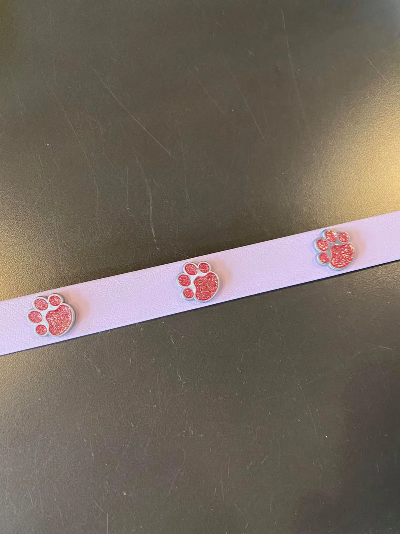 Hot Dogs All Dressed - Collier - Cuir Vegan (Végétalien) - 24'' - Lilas - Chien