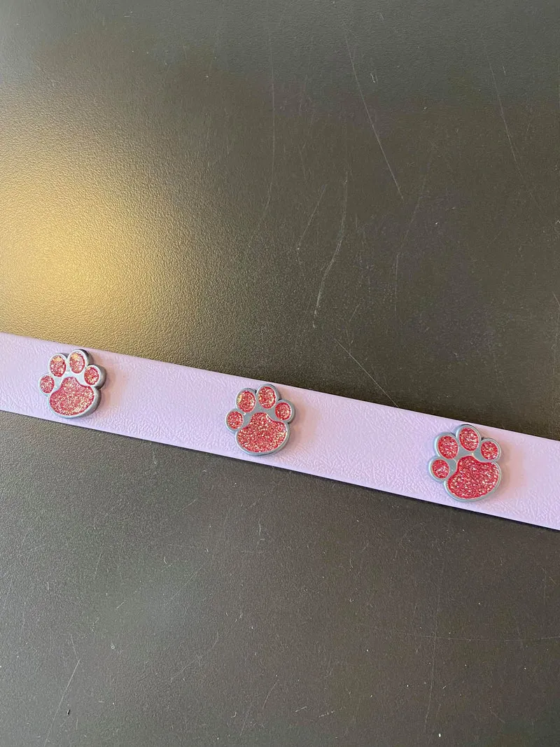 Hot Dogs All Dressed - Collier - Cuir Vegan (Végétalien) - 20'' - Lilas - Chien